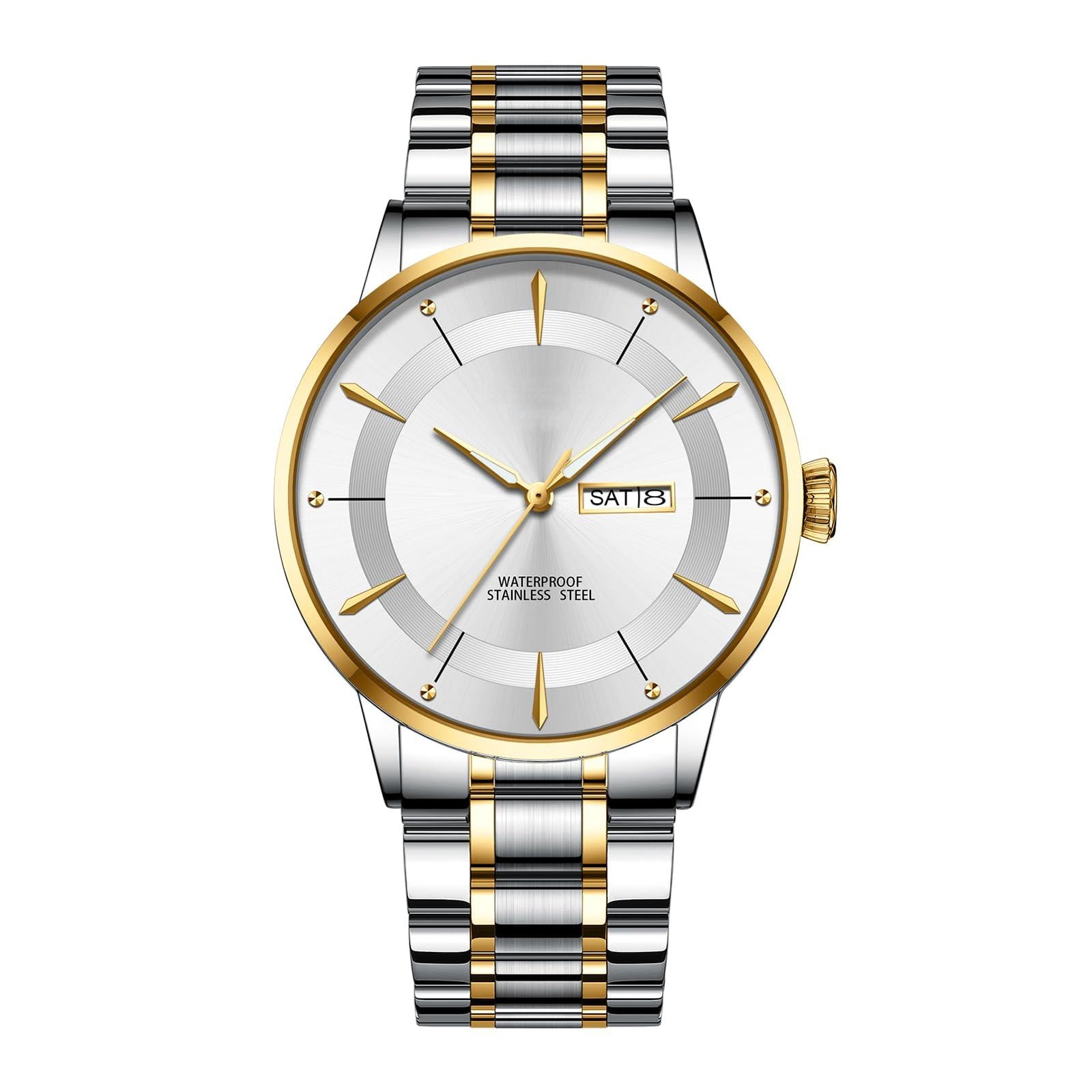 Source Factory（MOQ: 50 PCS）—Watches for Men Quartz Analog Men's Watch Slim Minimalist Runway Plated Stainless Steel Watches