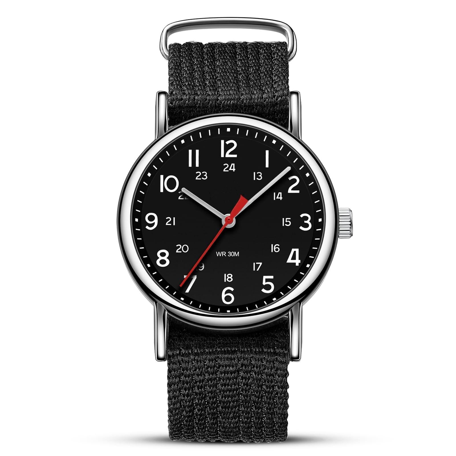 Source Factory（MOQ: 50 PCS）—Mens Watches Unisex Military Sport Nylon Strap Stylish Luminous Fashion Analog Quartz Watch for Men Waterproof Army Tactical Casual Wristwatch
