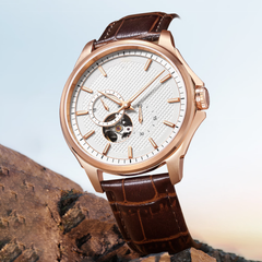 Source Factory（MOQ: 50 PCS）— Skeleton Mechanical Watch Automatic Exhibition Case Back Waterproof