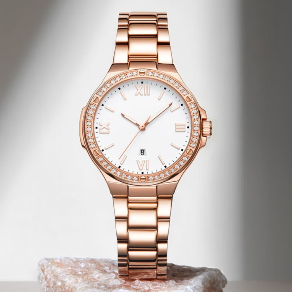 Source Factory（MOQ: 50 PCS）—  Women's Watches Automatic Self-Wind Stainless Steel with Waterproof Luminous Date Dial Crystal Watches