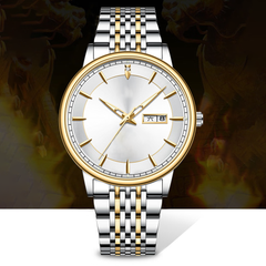 Source Factory（MOQ: 50 PCS）— Custom Your Logo Montre Homme Luxe Wrist Leather Band Minimalist Luxury Men Watch With Date for Man