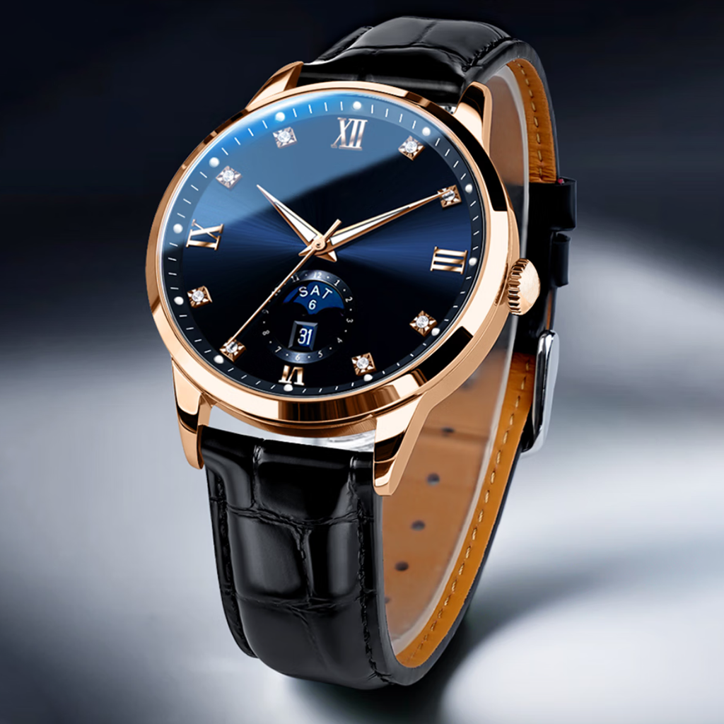 Source Factory（MOQ: 50 PCS）— Automatic Mechanical Watch Self-Winding 50m Waterproof Minimalist Design